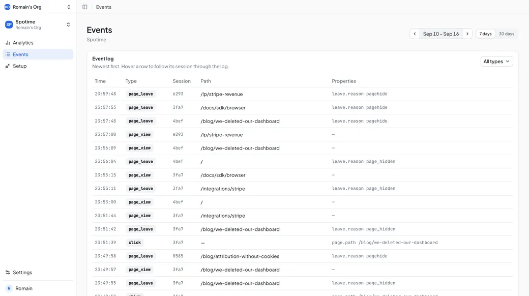 Event Hub — screenshot